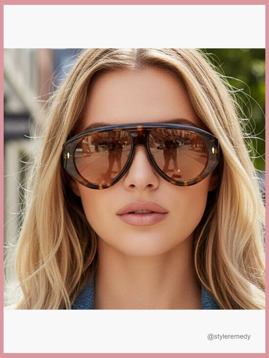 Plastic Frame UV Protection Aviator Sunglasses for Women Men